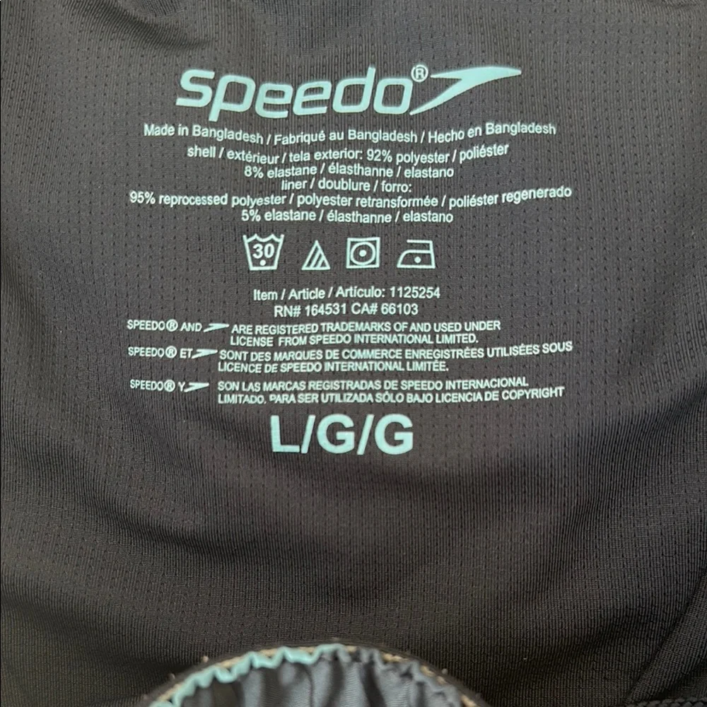 Speedo Blue and Orange Tropical Swim Shorts - Picture 6 of 6